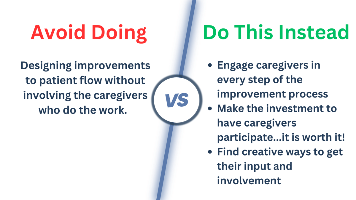 engage caregivers in every step of the improvement process