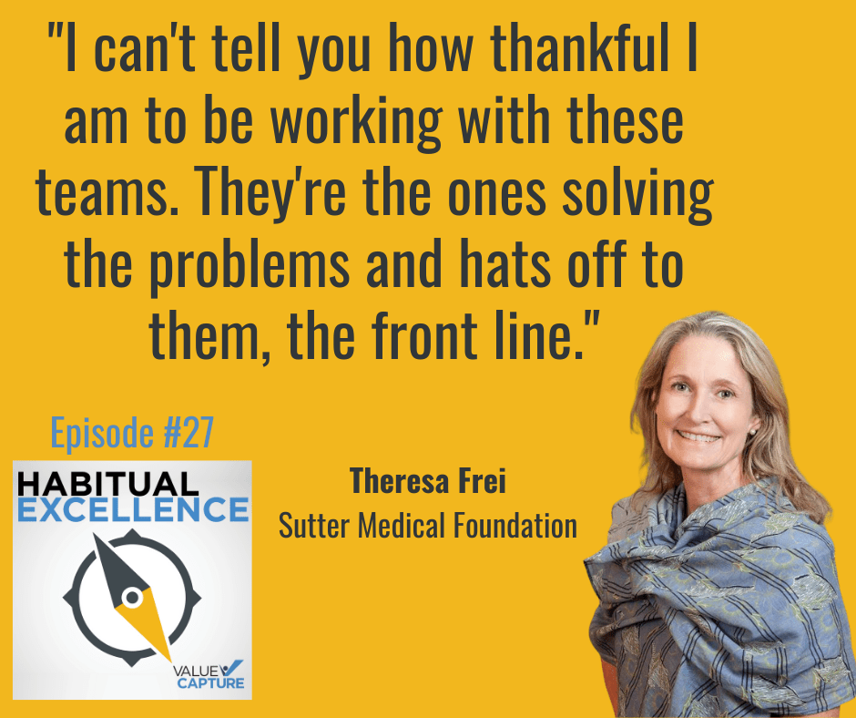 "I can't tell you how thankful I am to be working with these teams. They're the ones solving the problems and hats off to them, the front line."