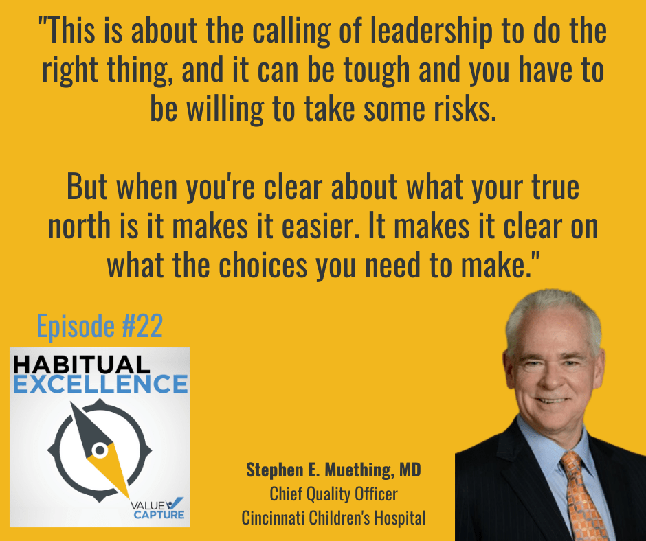 "This is about the calling of leadership to do the right thing, and it can be tough and you have to be willing to take some risks.

But when you're clear about what your true north is it makes it easier. It makes it clear on what the choices you need to make."