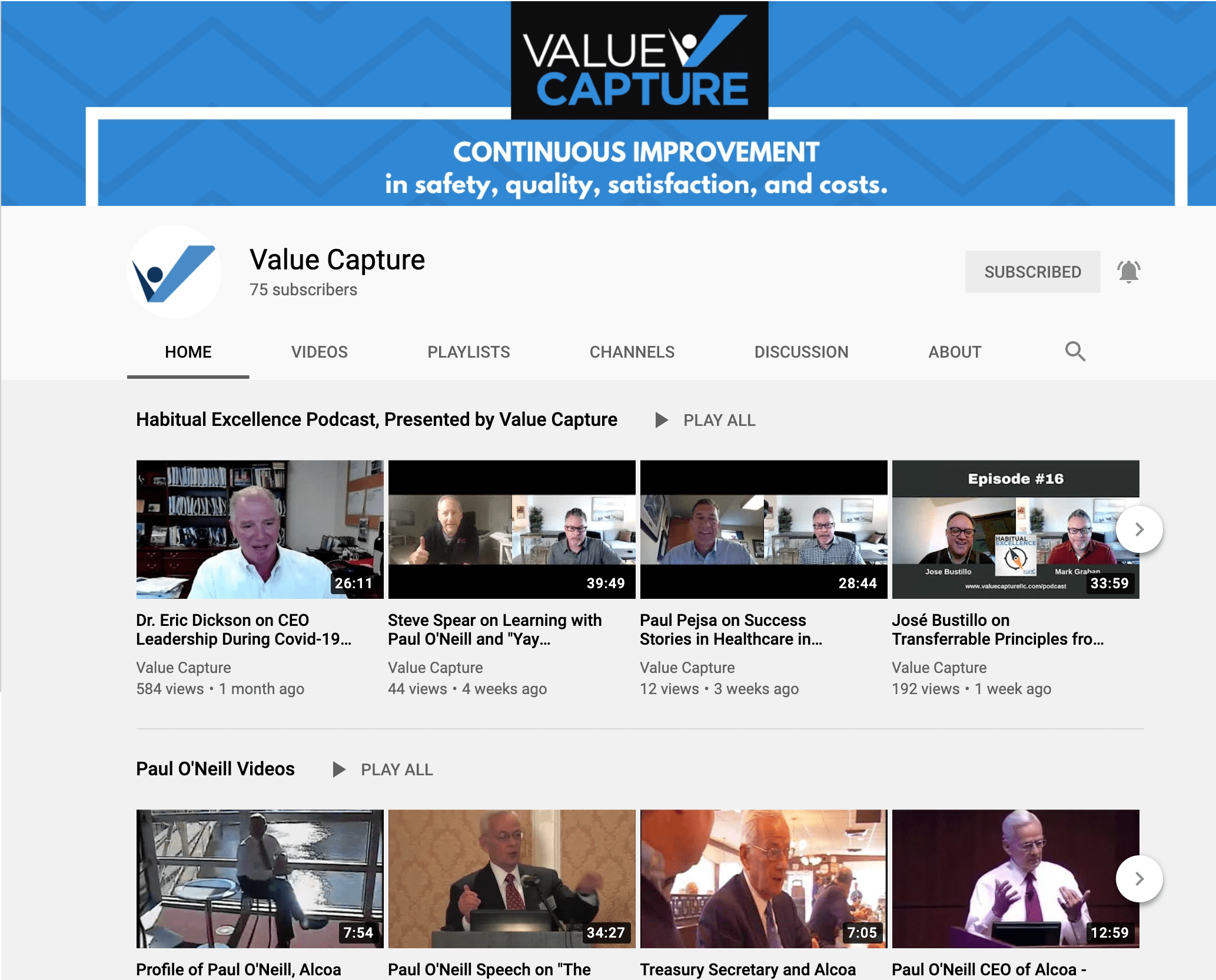 Value Capture YouTube Page Screen Shot