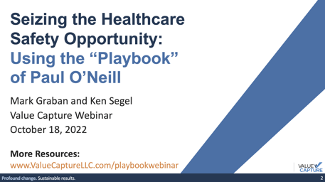 Value Capture Webinar Seizing Healthcare Safety