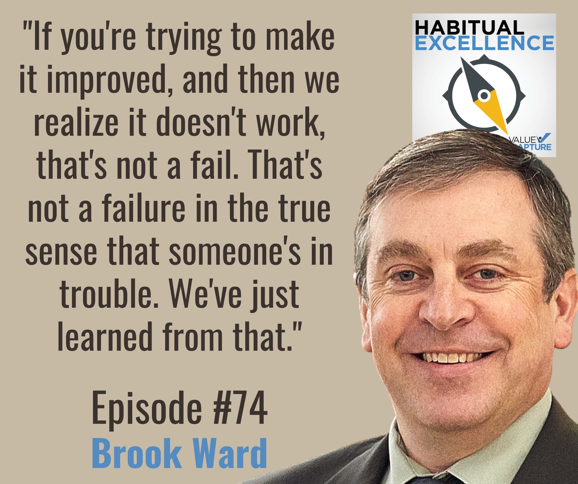 "If you're trying to make it improved, and then we realize it doesn't work, that's not a fail. That's not a failure in the true sense that someone's in trouble. We've just learned from that."