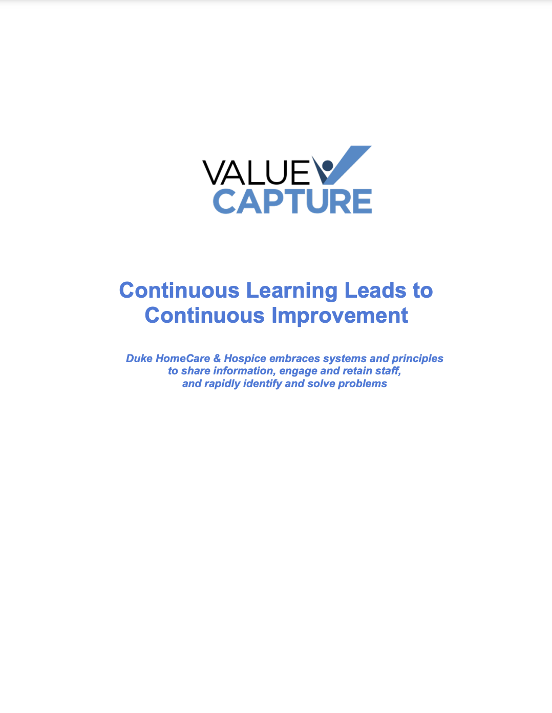 Duke Value Capture White Paper Duke Value Capture White Paper