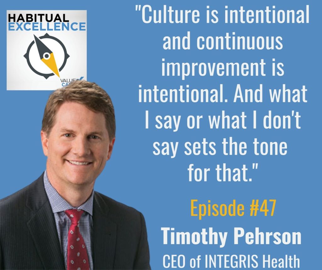 "Culture is intentional and continuous improvement is intentional. And what I say or what I don't say sets the tone<br />
for that."